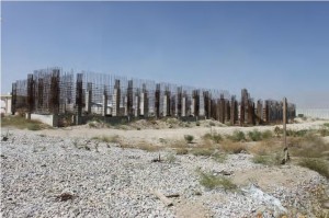 The incomplete courthouse at Parwan.