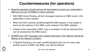 SS7 countermeasures