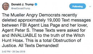 Trump Strzok Text