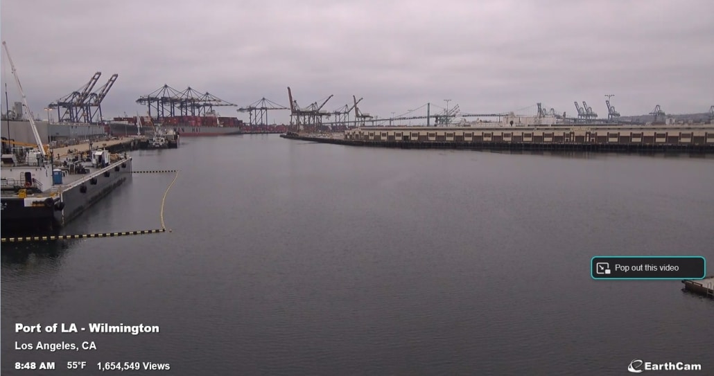 Port of Long Beach/Los Angeles-Wilmington, 0848h local time, 30-APR-2025 via EarthCam